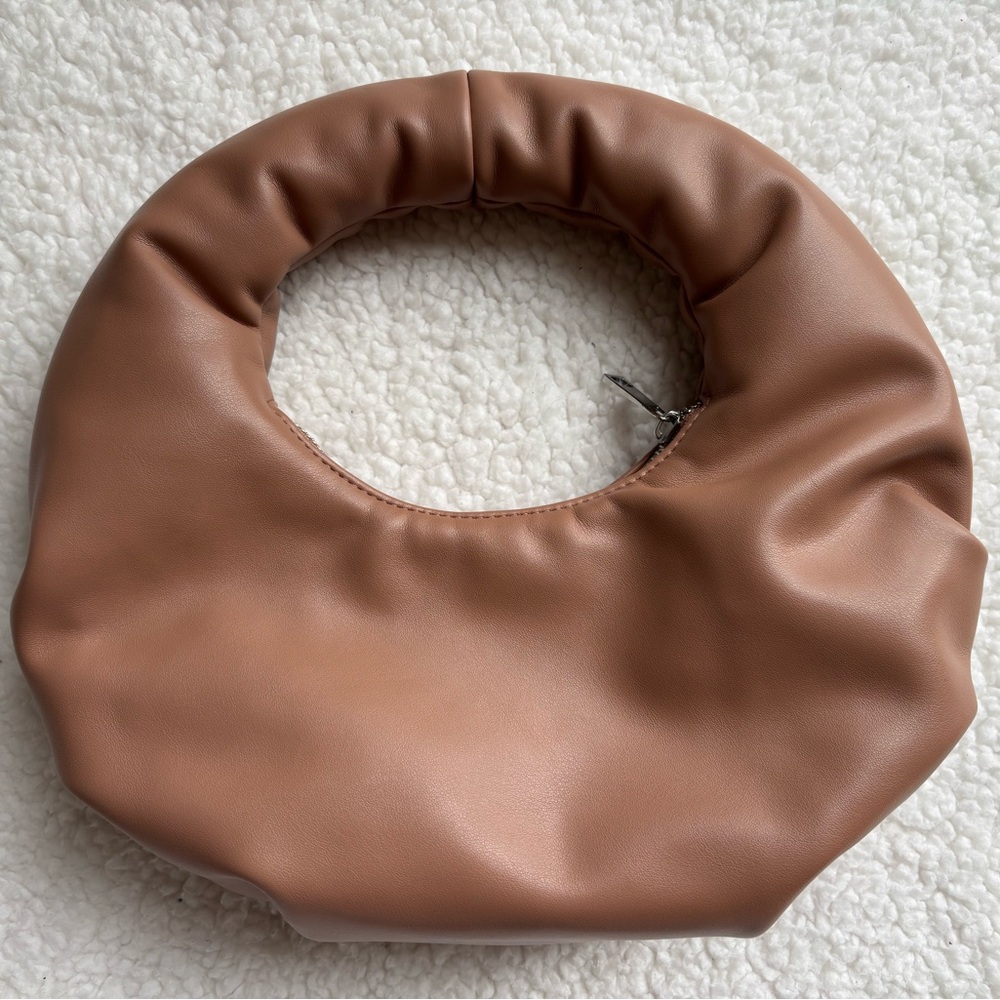 Future Collective Reese Blutstein Minimalistic Croissant Slouchy Tan Handbag